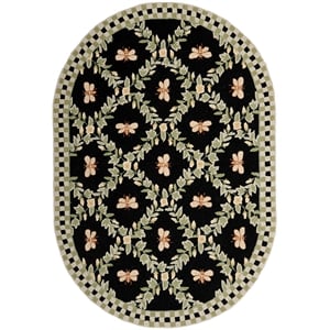 Safavieh Chelsea 4'-0&quot x 6'-0&quot Wool  Hand Hooked Rug in Black