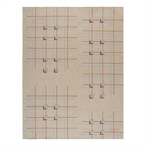 Safavieh Genre 9'-0&quot x 12'-0&quot Wool and Cotton Hand Tufted Rug in Beige / Rust