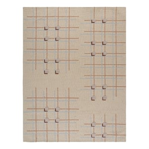 Safavieh Genre 10'-0&quot x 14'-0&quot Wool and Cotton Hand Tufted Rug in Beige / Rust