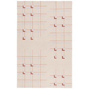 Safavieh Genre 2'-0&quot x 3'-0&quot Wool and Cotton Hand Tufted Rug in Beige / Rust