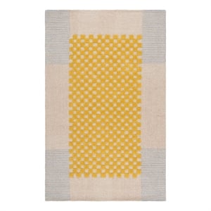Safavieh Genre 5'-0&quot x 8'-0&quot Wool and Cotton Hand Tufted Rug in Gold / Beige