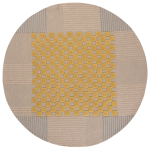 Safavieh Genre 6'-0&quot x 6'-0&quot Wool and Cotton Hand Tufted Rug in Gold / Beige