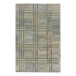 Safavieh Genre 5'-0&quot x 8'-0&quot Polyester Hand Tufted Rug in Green / Beige