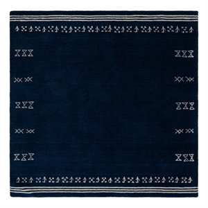 Safavieh Himalaya 6'-0&quot x 6'-0&quot Wool  Hand Loomed Rug in Navy