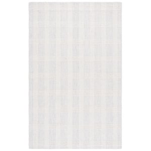 Safavieh Genre 6'-0&quot x 9'-0&quot Wool and Cotton Hand Tufted Rug in Silver / Ivory