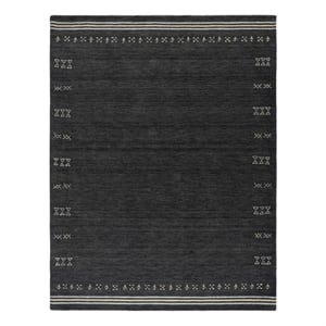 Safavieh Himalaya 8'-0&quot x 10'-0&quot Wool  Hand Loomed Rug in Charcoal