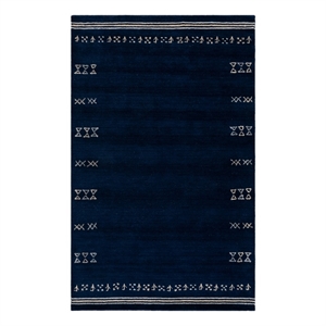 Safavieh Himalaya 5'-0&quot x 8'-0&quot Wool  Hand Loomed Rug in Navy