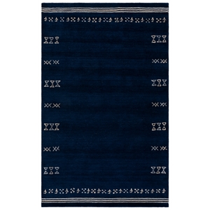 Safavieh Himalaya 6'-0&quot x 9'-0&quot Wool  Hand Loomed Rug in Navy