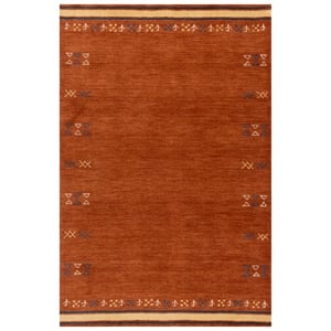 Safavieh Himalaya 6'-0&quot x 9'-0&quot Wool  Hand Loomed Rug in Rust