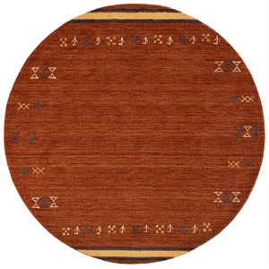 Safavieh Himalaya 6'-0&quot x 6'-0&quot Wool  Hand Loomed Rug in Rust