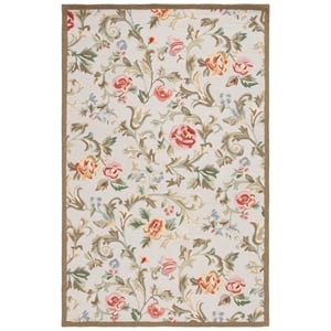 Safavieh Chelsea 8'-0&quot x 10'-0&quot Wool  Hand Hooked Rug in Ivory / Sage
