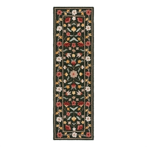 Safavieh Chelsea 2'-3&quot x 8'-0&quot Wool and Cotton Hand Tufted Rug in Green / Red