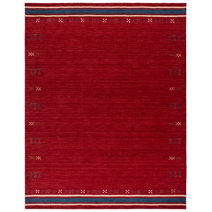 Safavieh Himalaya 6'-0&quot x 8'-0&quot Wool  Hand Loomed Rug in Red