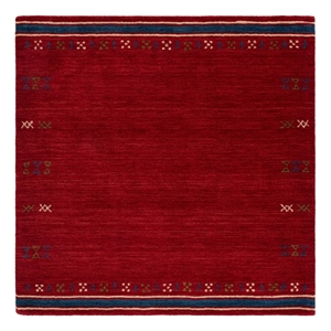Safavieh Himalaya 6'-0&quot x 6'-0&quot Wool  Hand Loomed Rug in Red