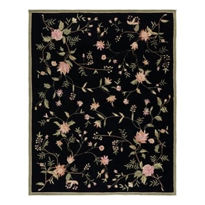 Safavieh Chelsea 6'-0&quot x 8'-0&quot Wool  Hand Hooked Rug in Black