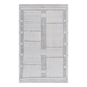 Safavieh Harvest 4'-0&quot x 6'-0&quot Wool and Cotton Hand tufted Rug in Silver / Gray