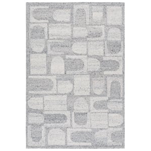 Safavieh Harvest 5'-0&quot x 8'-0&quot Wool  Hand Tufted Rug in Silver / Gray