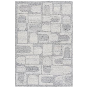 Safavieh Harvest 9'-0&quot x 12'-0&quot Wool  Hand Tufted Rug in Silver / Gray