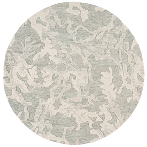 Safavieh Harvest 6'-0&quot x 6'-0&quot Wool and Cotton Hand Tufted Rug inLightGray/Ivory