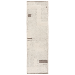 safavieh harvest 2'-3&quot x 8'-0&quot wool and cotton hand tufted rug in taupe / ivory