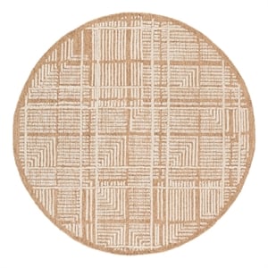 Safavieh Harvest 6'-0&quot x 6'-0&quot Wool Hand Tufted Rug in Gold / Ivory