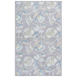 Safavieh Jardin 3'-0&quot x 5'-0&quot Wool and Cotton Hand Tufted Rug in Gray / Blue