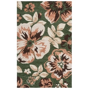 Safavieh Jardin 6'-0&quot x 9'-0&quot Wool and Cotton Hand Tufted Rug in Green / Pink