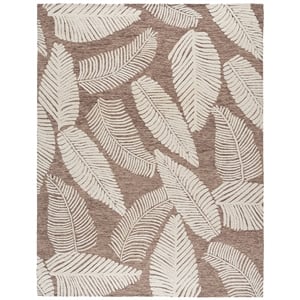 Safavieh Jardin 6'-0&quot x 9'-0&quot Wool and Cotton Hand Tufted Rug in Brown / Ivory