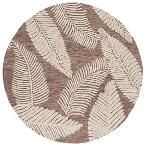 Safavieh Jardin 6'-0&quot x 6'-0&quot Wool and Cotton Hand Tufted Rug in Brown / Ivory