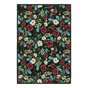 Safavieh Jardin 4'-0&quot x 6'-0&quot Polyester and Cotton Hand Tufted Rug in Green /Red