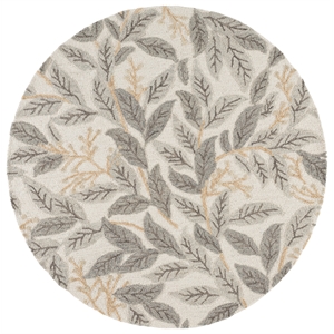Safavieh Jardin 6'-0&quot x 6'-0&quot Wool and Cotton Hand Tufted Rug in Ivory / Gray