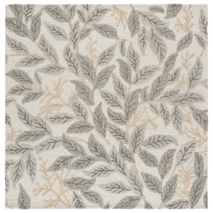Safavieh Jardin 6'-0&quot x 6'-0&quot Wool and Cotton Hand Tufted Rug in Ivory / Gray
