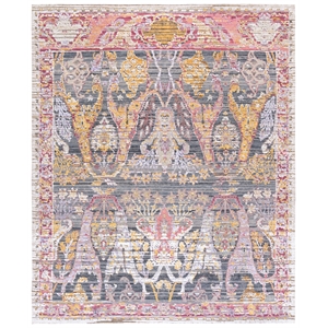 Safavieh Jewel Of India 8'-0&quot x 10'-0&quot Wool Hand Knotted Rug in Gray / Pink