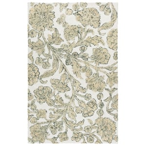 Safavieh Jardin 6'-0&quot x 9'-0&quot Wool and Cotton Hand Tufted Rug in Ivory / Green