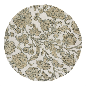 Safavieh Jardin 6'-0&quot x 6'-0&quot Wool and Cotton Hand Tufted Rug in Ivory / Green