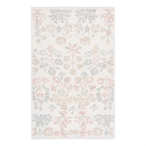 Safavieh Jardin 8'-0&quot x 10'-0&quot Wool and Cotton Hand Tufted Rug in Ivory / Red