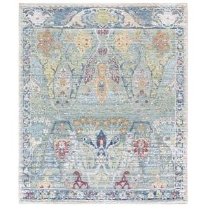 Safavieh Jewel Of India 9'-0&quot x 12'-0&quot Wool Hand Knotted Rug in Blue / Beige
