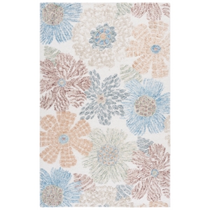 Safavieh Jardin 3'-0&quot x 5'-0&quot Wool and Cotton Hand Tufted Rug in Red / Blue
