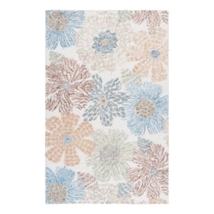Safavieh Jardin 5'-0&quot x 8'-0&quot Wool and Cotton Hand Tufted Rug in Red / Blue