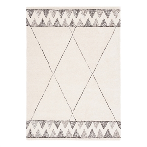 Safavieh Kenya 5'-0&quot x 8'-0&quot Wool  Hand Tufted Rug in Ivory / Black