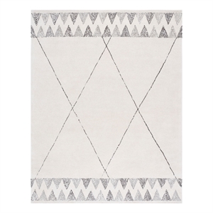 Safavieh Kenya 8'-0&quot x 10'-0&quot Wool  Hand Tufted Rug in Ivory / Black