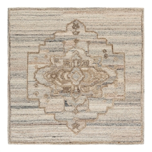 Safavieh Kenya 6'-0&quot x 6'-0&quot Wool and Cotton Hand Tufted Rug in Brown / Gray