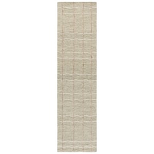 Safavieh Metro 2'-3&quot x 9'-0&quot Wool and Cotton Hand Tufted Rug in Sage / Rust