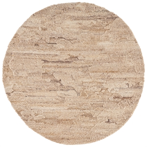 Safavieh Kenya 6'-0&quot x 6'-0&quot Wool and Cotton Hand Tufted Rug in Brown / Beige