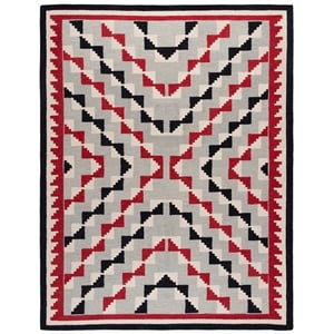 Safavieh Kenya 9'-0&quot x 12'-0&quot Wool  Hand Tufted Rug in Red / Black