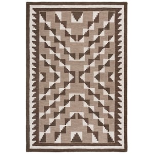 Safavieh Kenya 5'-0&quot x 8'-0&quot Wool  Hand Tufted Rug in Brown / Ivory
