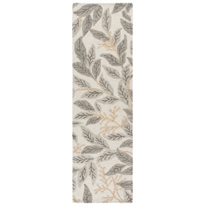 Safavieh Jardin 2'-3&quot x 8'-0&quot Wool and Cotton Hand Tufted Rug in Ivory / Gray