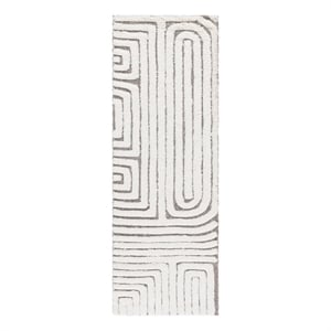 Safavieh Kilim 2'-3&quot x 7'-0&quot Wool  Handmade Rug in Beige / Ivory