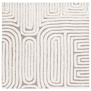 Safavieh Kilim 4'-0&quot x 4'-0&quot Wool  Handmade Rug in Beige / Ivory