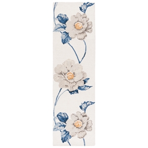Safavieh Jardin 2'-3&quot x 8'-0&quot Wool  Hand Tufted Rug in Ivory / Gray